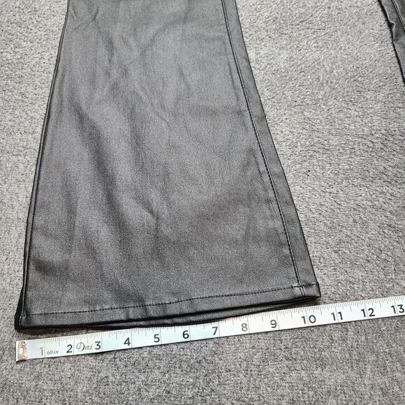 Fashion Nova Pants Womens 1X Flare Faux‎ Leather High Rise Stretch 70s Flared - Picture 4 of 11